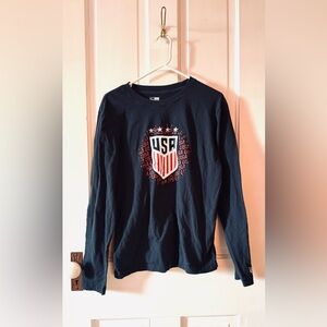 New Era Kids Long Sleeve USA Shirt - Dark Blue